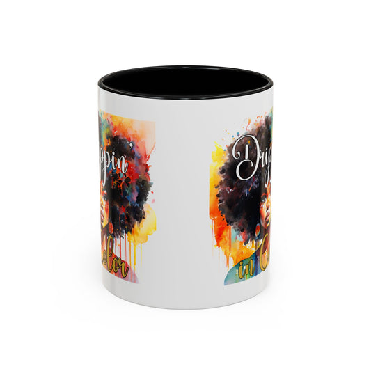 Drippin' in Color Coffee Mug - Afrocentric Drinkware for Proud Individuals