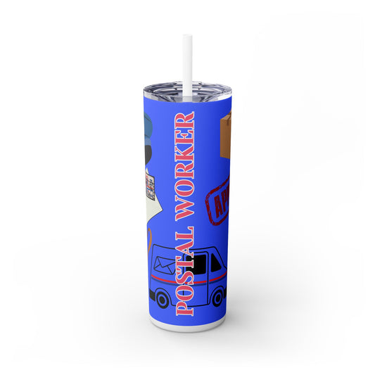 Postal Worker 20oz Skinny Tumbler with Straw - Perfect Gift for Mail Carriers