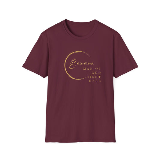 Beware Man of God T-Shirt - Faith-Inspired Apparel for Spiritual Men