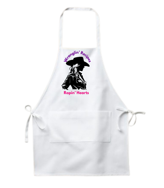 Wranglin' Recipes Ropin Hearts Apron