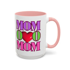 Colorful "Mom" Accent Coffee Mug - Perfect Gift for Mother's Day