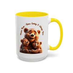 Love You Beary Much Bear Family Mug - Cute Accent Coffee Mug for Moms