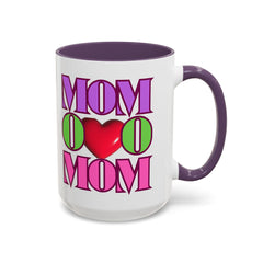 Colorful "Mom" Accent Coffee Mug - Perfect Gift for Mother's Day