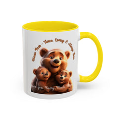 Love You Beary Much Bear Family Mug - Cute Accent Coffee Mug for Moms