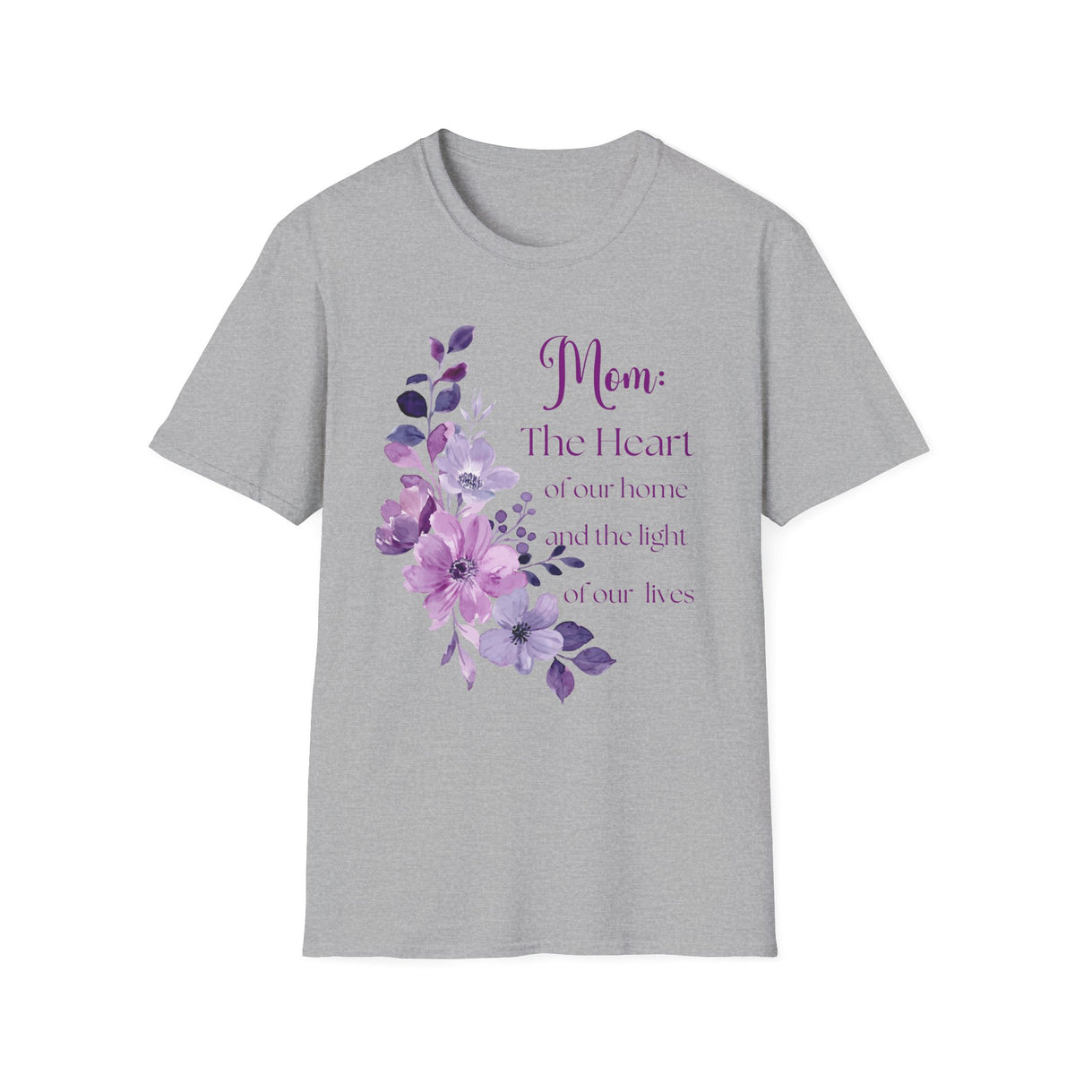 Mom Heart Floral T-Shirt - Comfortable Gift for Mother's Day