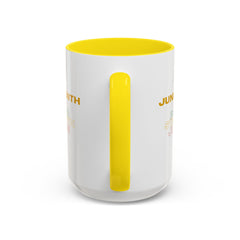Juneteenth Accent Coffee Mug - Power, Strength, Justice - Celebration Gift for Heritage Awareness