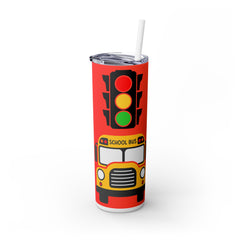 School Bus Driver 20oz Skinny Tumbler with Straw