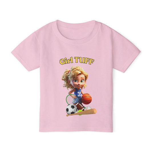 Girl TUFF Toddler T-Shirt - Fun Sports Design