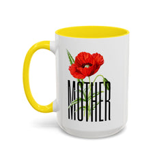 Mother's Day Accent Coffee Mug - Floral Design 11oz & 15oz