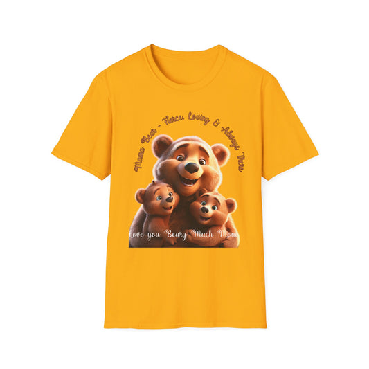 Love You Beary Much Mom T-Shirt | Cute Unisex Softstyle Tee for Mother's Day