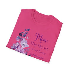 Mom Heart Floral T-Shirt - Comfortable Gift for Mother's Day