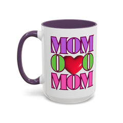 Colorful "Mom" Accent Coffee Mug - Perfect Gift for Mother's Day