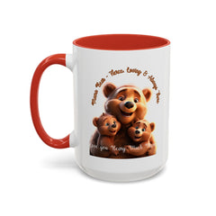 Love You Beary Much Bear Family Mug - Cute Accent Coffee Mug for Moms