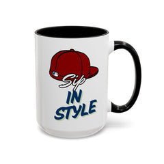 Sip in Style Accent Coffee Mug - Fun & Unique Ceramic Mug for Drink Lovers