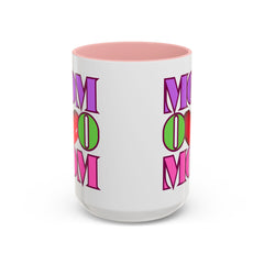 Colorful "Mom" Accent Coffee Mug - Perfect Gift for Mother's Day