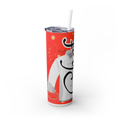 Chef Themed Skinny Tumbler with Straw, 20oz