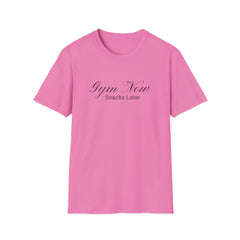 Gym Now Snacks Later T-Shirt - Fun Workout Tee for Fitness Lovers