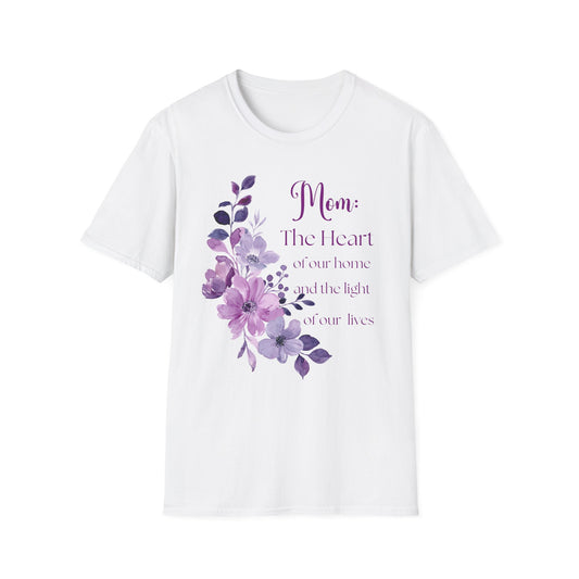 Mom Heart Floral T-Shirt - Comfortable Gift for Mother's Day