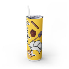 Baker's Skinny Tumbler with Straw - 20oz - Perfect Gift for Baking Enthusiasts
