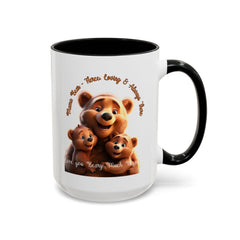 Love You Beary Much Bear Family Mug - Cute Accent Coffee Mug for Moms
