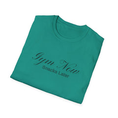 Gym Now Snacks Later T-Shirt - Fun Workout Tee for Fitness Lovers