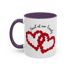 Heart of Our Family Accent Coffee Mug