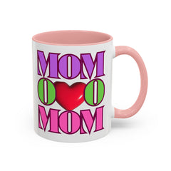 Colorful "Mom" Accent Coffee Mug - Perfect Gift for Mother's Day