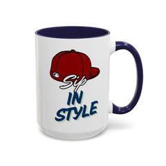 Sip in Style Accent Coffee Mug - Fun & Unique Ceramic Mug for Drink Lovers