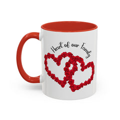 Heart of Our Family Accent Coffee Mug