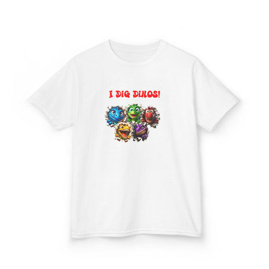 I Dig Dinos! Fun Dino Graphic Tee for Little Paleontologists