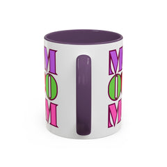 Colorful "Mom" Accent Coffee Mug - Perfect Gift for Mother's Day