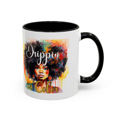 Drippin' in Color Coffee Mug - Afrocentric Drinkware for Proud Individuals