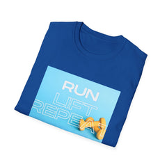 Run Lift Repeat Motivational Gym Tee
