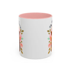 Mom's Lioness Accent Coffee Mug - Floral Design, Mother's Day Gift, 11oz & 15oz