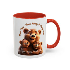 Love You Beary Much Bear Family Mug - Cute Accent Coffee Mug for Moms