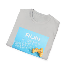 Run Lift Repeat Motivational Gym Tee