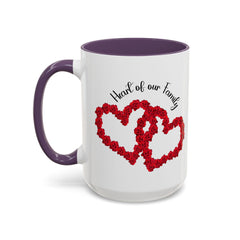 Heart of Our Family Accent Coffee Mug