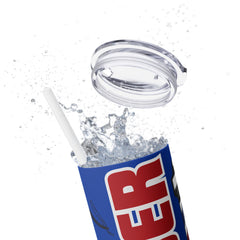 Barber-Themed 20oz Skinny Tumbler with Straw