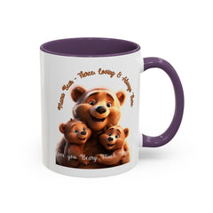 Love You Beary Much Bear Family Mug - Cute Accent Coffee Mug for Moms