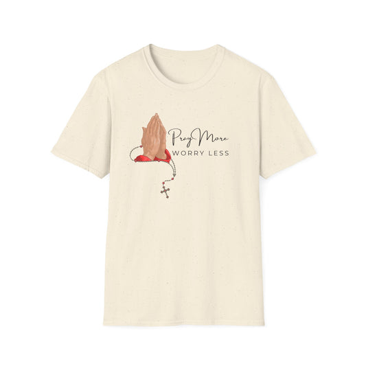 Pray More Worry Less Unisex Softstyle T-Shirt