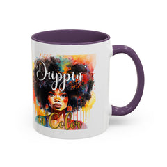 Drippin' in Color Coffee Mug - Afrocentric Drinkware for Proud Individuals