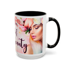 Inspirational Beauty Accent Coffee Mug - Be Your Own Kind of Beauty