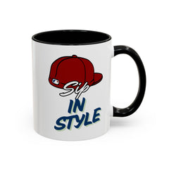 Sip in Style Accent Coffee Mug - Fun & Unique Ceramic Mug for Drink Lovers