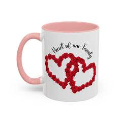 Heart of Our Family Accent Coffee Mug