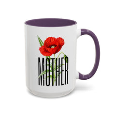 Mother's Day Accent Coffee Mug - Floral Design 11oz & 15oz