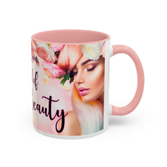 Inspirational Beauty Accent Coffee Mug - Be Your Own Kind of Beauty