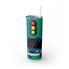 Bus Driver Skinny Tumbler with Straw - 20oz Travel Mug, FunnyGift for Drivers