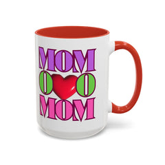 Colorful "Mom" Accent Coffee Mug - Perfect Gift for Mother's Day