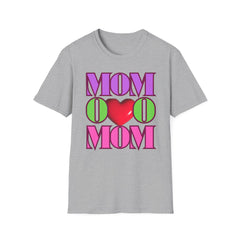 Colorful "Mom" Heart T-Shirt