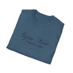Gym Now Snacks Later T-Shirt - Fun Workout Tee for Fitness Lovers